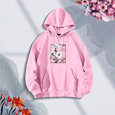 Picture of Premium Comfortable (Sunny Days-Pink) Ladies winter hoodie