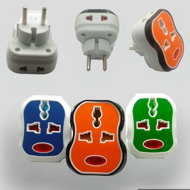 Picture of 3 Pin  Orange Multi Socket converter