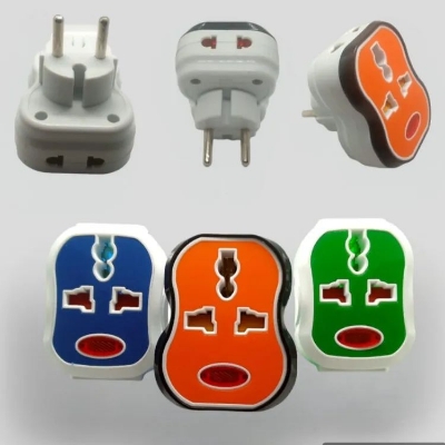 Picture of 3 Pin  Orange Multi Socket converter