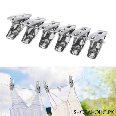 Picture of Stainless Steel Cloth Drying Clip-Silver 20 Piece Set - Hanger - cloth hanger