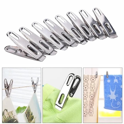 Picture of Stainless Steel Cloth Drying Clip-Silver 20 Piece Set - Hanger - cloth hanger