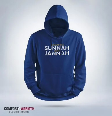 Picture of "Follow the sunnah go to Jannah" Islamic Hoodie (Royal Blue)