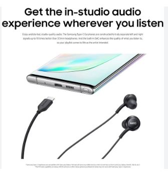 Picture of Samsung AKG Type-C Earphones Headphone-black