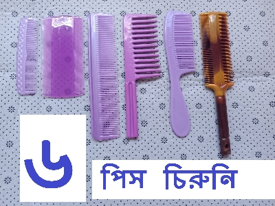 Picture of 6 Pcs Plastic Chiruni Fashionable Hair Comb