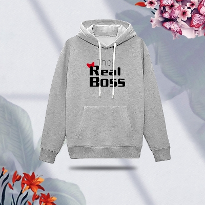 Picture of Premium Comfortable (The Real Boss-Gray) Ladies winter hoodie