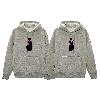 Picture of Comfortable Winter (Love Turi-Gray) Couple Hoodie