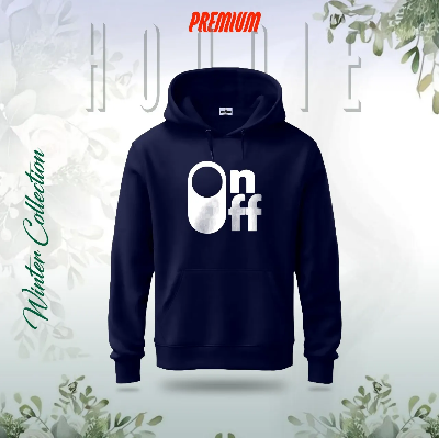 Picture of "On-Off" Men's Premium Hoodie (Nevi Blue)