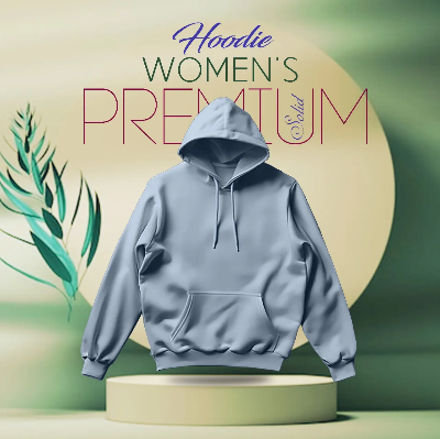 Picture of Premium Comfortable (Solid-Sky) Ladies winter hoodie