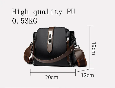 Picture of High-quality Messenger Bags For Women Luxury Crossbody Shoulder Bags Female(Black)