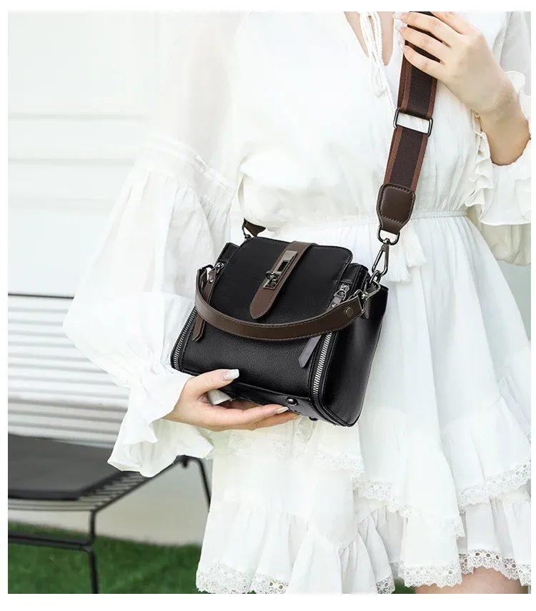 Picture of High-quality Messenger Bags For Women Luxury Crossbody Shoulder Bags Female(Black)