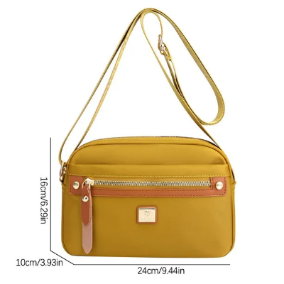 Picture of Nylon Fashion Cross-body Bag Lightweight Portable Shoulder Bag (golden)