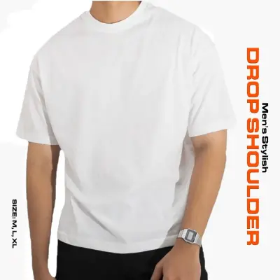Picture of Men's Stylish Drop Shoulder-White
