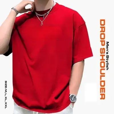 Picture of Men's Stylish Drop Shoulder-Red