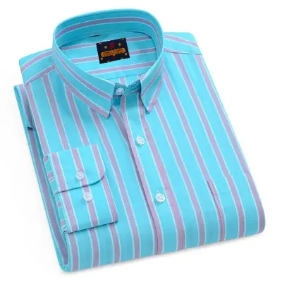 Picture of Men's long sleeve stripe / print shirt