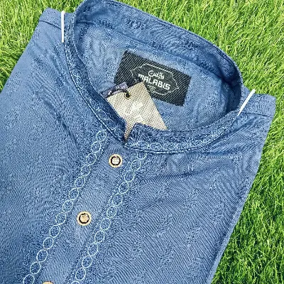 Picture of Exclusive Embroidery Cotton Panjabi With premium box