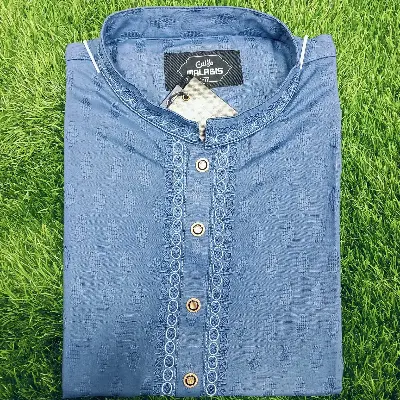 Picture of Exclusive Embroidery Cotton Panjabi With premium box