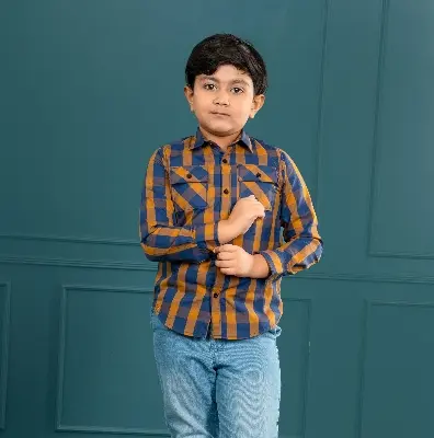 Picture of Boys long sleeve check shirt