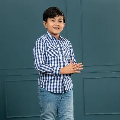 Picture of Boys long sleeve check shirt