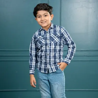 Picture of Boys long sleeve check shirt