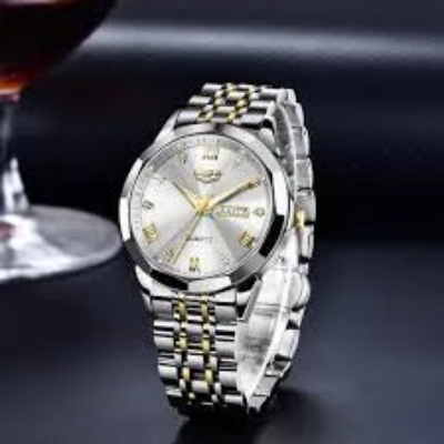 Picture of Butter Fly Lock OLEVS 9931G New Exclusive Design Quartz Watch for Men Silver