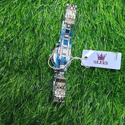 Picture of Butter Fly Lock OLEVS Watch for Women Silver Blue