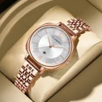 Picture of CUENA 6055 Steel Band Leisure Fashion Ladies Watch-Silver Rose Gold