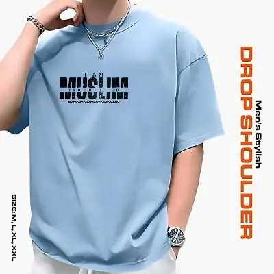 Picture of Men's Stylish Drop Shoulder- Sky Blue