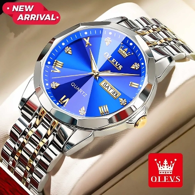Picture of OLEVS 9931G New Exclusive Design Quartz Watch for Men Royal blue