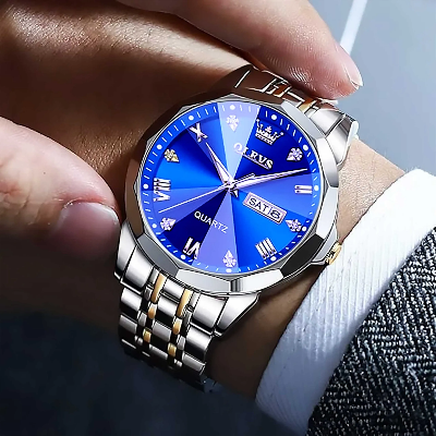Picture of OLEVS 9931G New Exclusive Design Quartz Watch for Men Royal blue