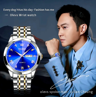 Picture of OLEVS 9931G New Exclusive Design Quartz Watch for Men Royal blue