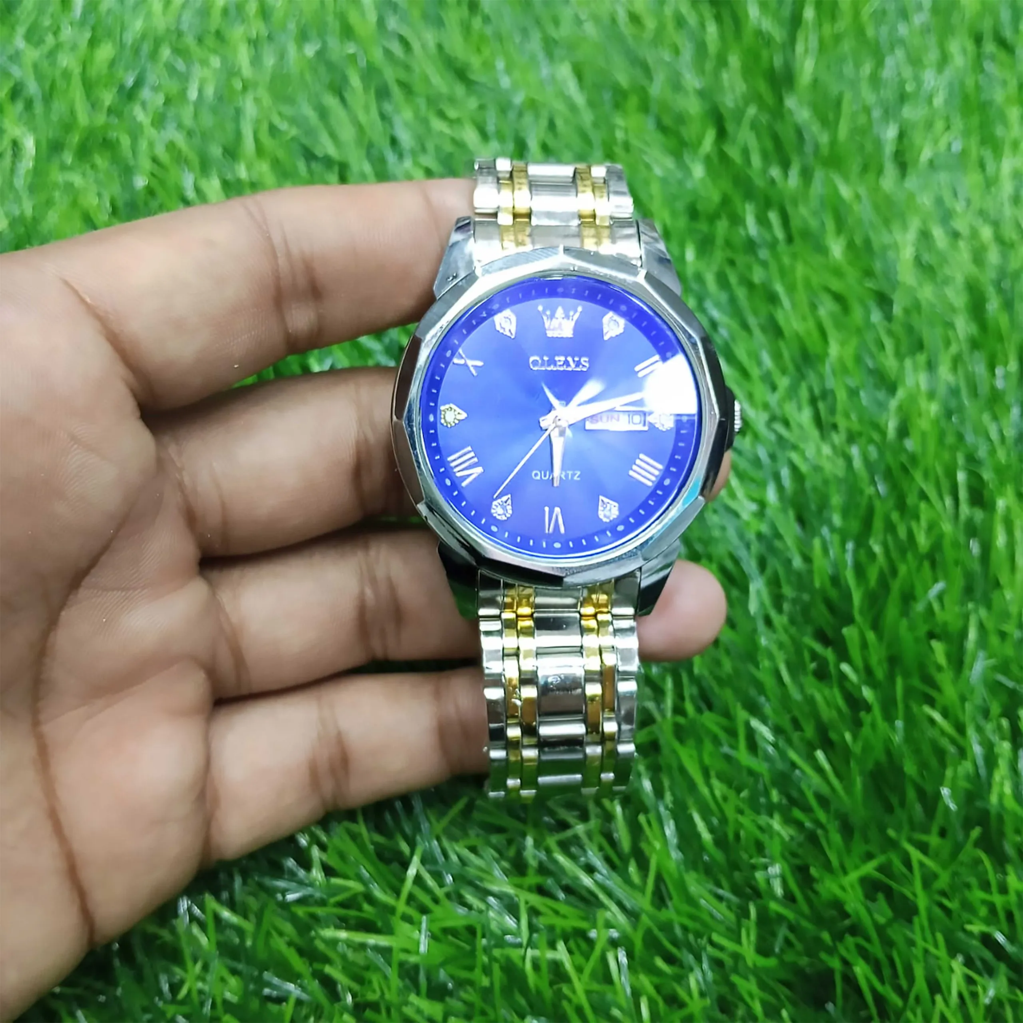 Picture of OLEVS 9931G New Exclusive Design Quartz Watch for Men Royal blue