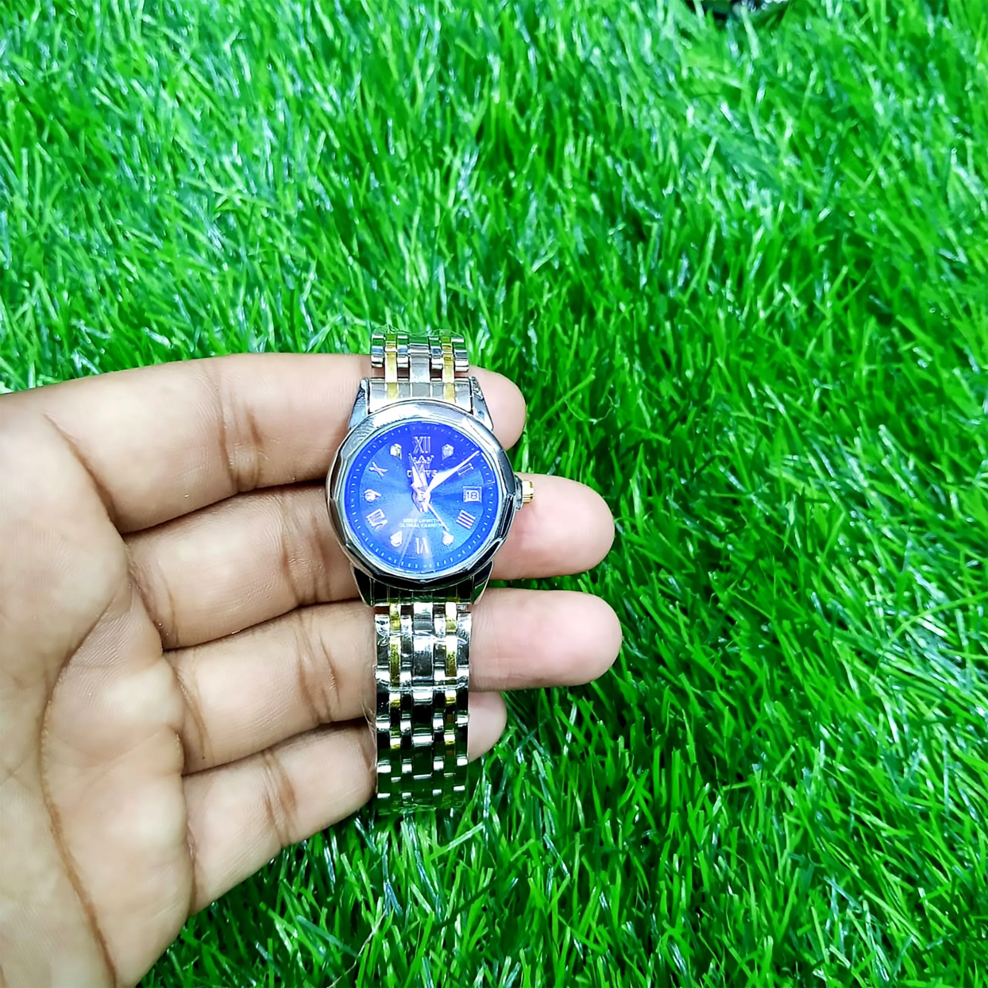 Picture of OLEVS Watch for Women Branded Stainless steel Elegant Luminous Ladies Watches 9931 Silver Royal Blue