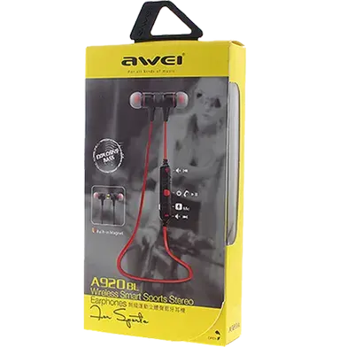 Picture of AWEI A920BL Wireless Smart Sport Stereo Magnetic Earphones Explosive Bass