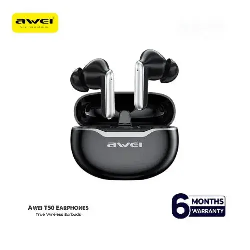 Picture of Awei T50 Wireless Headphones Bluetooth 5.3 Earbuds With Mic
