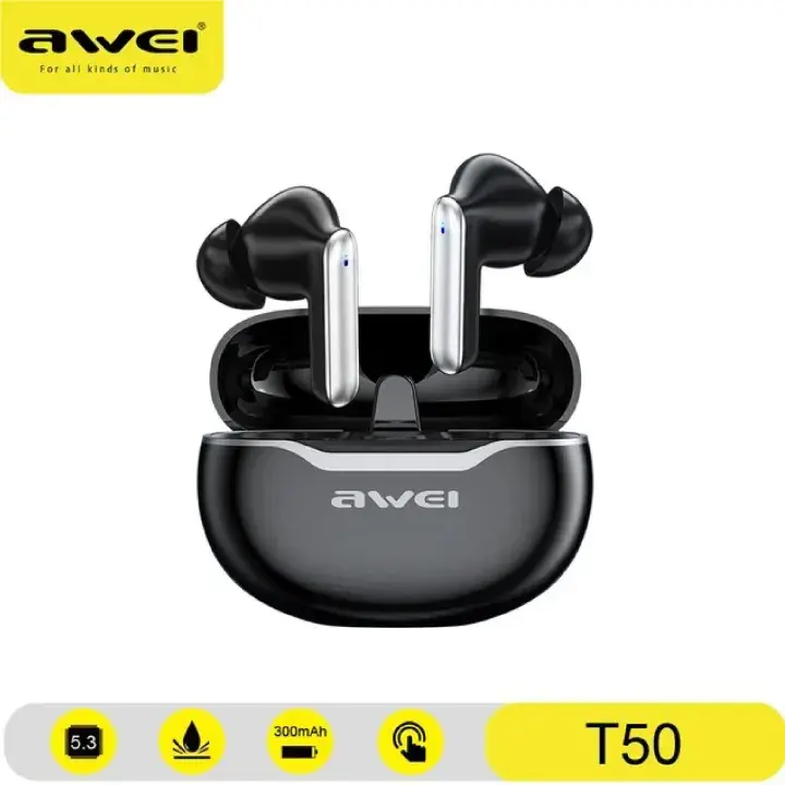 Picture of Awei T50 Wireless Headphones Bluetooth 5.3 Earbuds With Mic