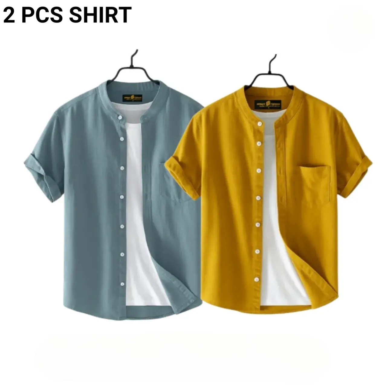 Picture of Fashionable casual Half Sleeve shirt for men ( pink+ Ash )