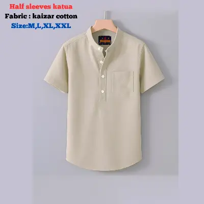 Picture of kaizar cotton Half sleeves katua For Men's