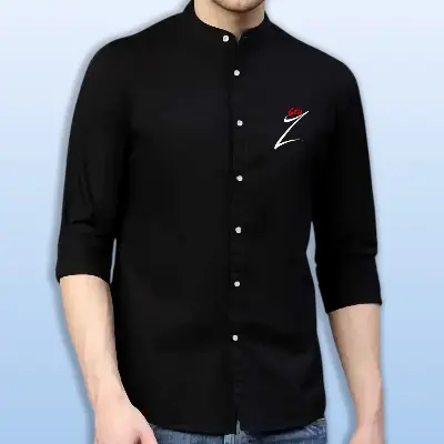 Picture of Premium Printed Ban Collar Shirt for Men