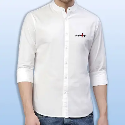 Picture of Premium Printed Ban Collar Shirt for Men