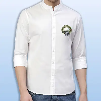 Picture of Premium Printed Ban Collar Shirt for Men