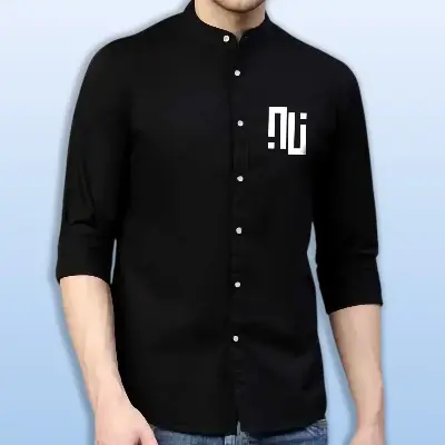 Picture of Premium Printed Ban Collar Shirt for Men