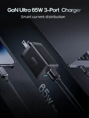 Picture of JOYROOM JR-TCG01 GaN Ultra 65W 2C1A Fast Charger