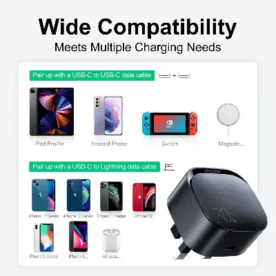 Picture of Joyroom L-P210 PD 20W Type-C Fast Charger 3 Pin Plug