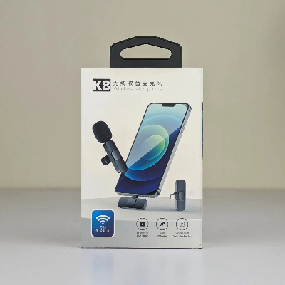Picture of K8 Wireless Microphone for YouTube Vlogging, Video Recording Online Classes with Noise Cancellation Mic Supports (Type  C)