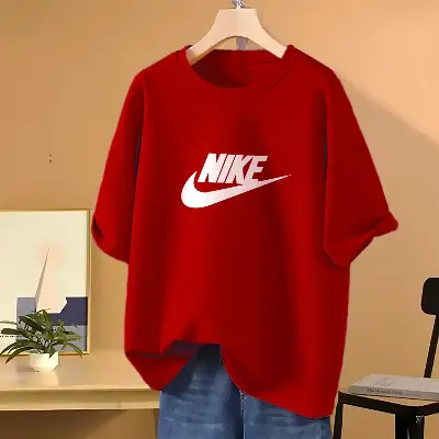 Picture of Drop shoulder T-shirt for Women (Red)