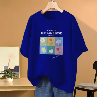 Picture of Drop shoulder T-shirt for Women (Blue)