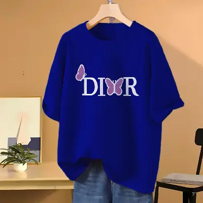 Picture of Drop shoulder T-shirt for Women (Blue)