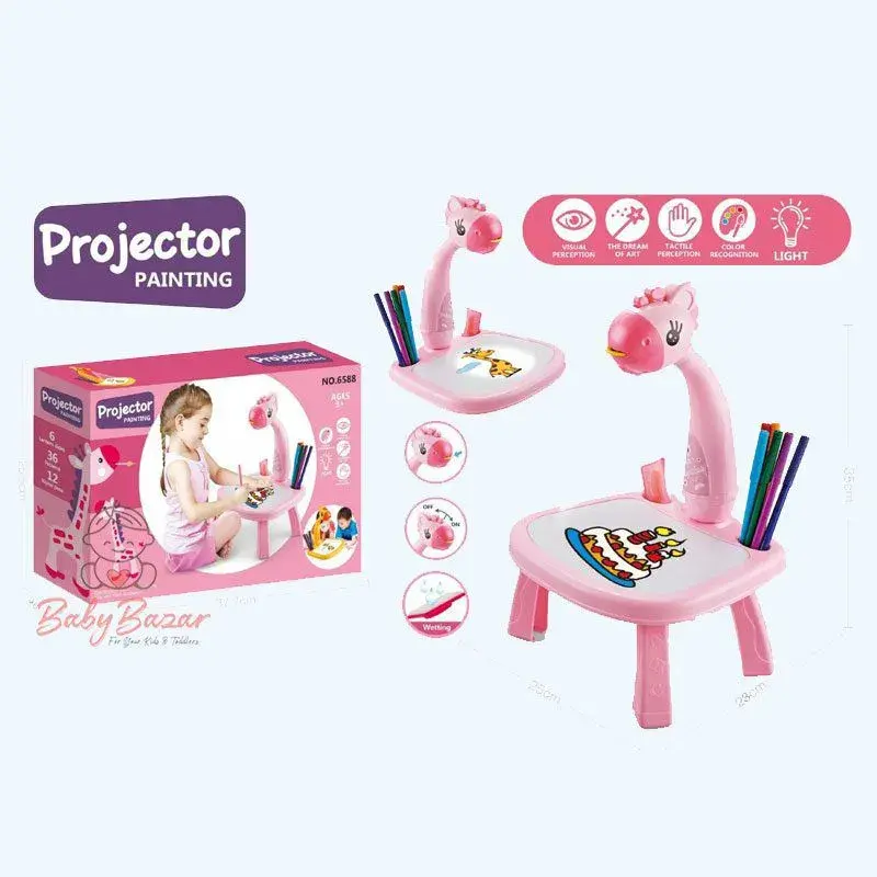 Picture of Little Hands Drawing Projector Table for Kids, Trace and Draw Projector Toy with Light