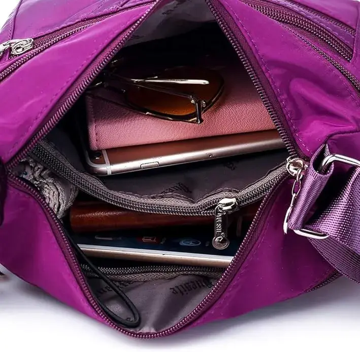 Picture of Women’s Nylon Waterproof Large Capacity Crossbody Bag (Red)