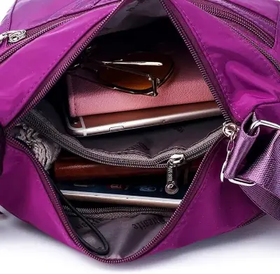 Picture of Women’s Nylon Waterproof Large Capacity Crossbody Bag (Purple)